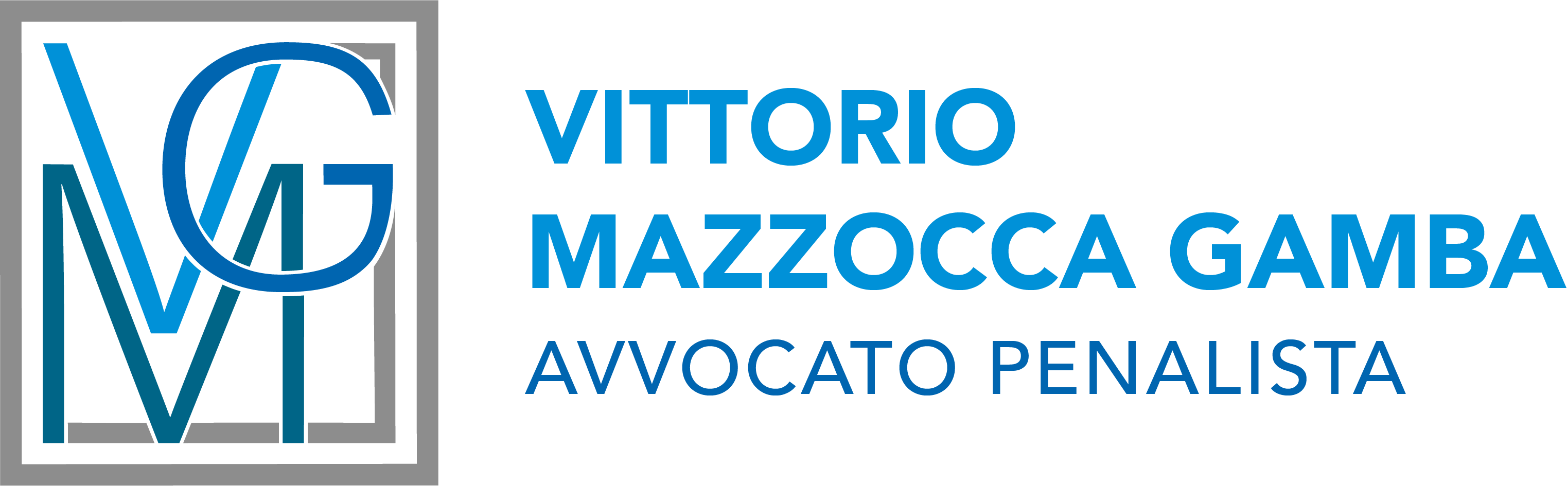 Logo Vittorio Mazzocca Gamba Avvocato Penalista blu.